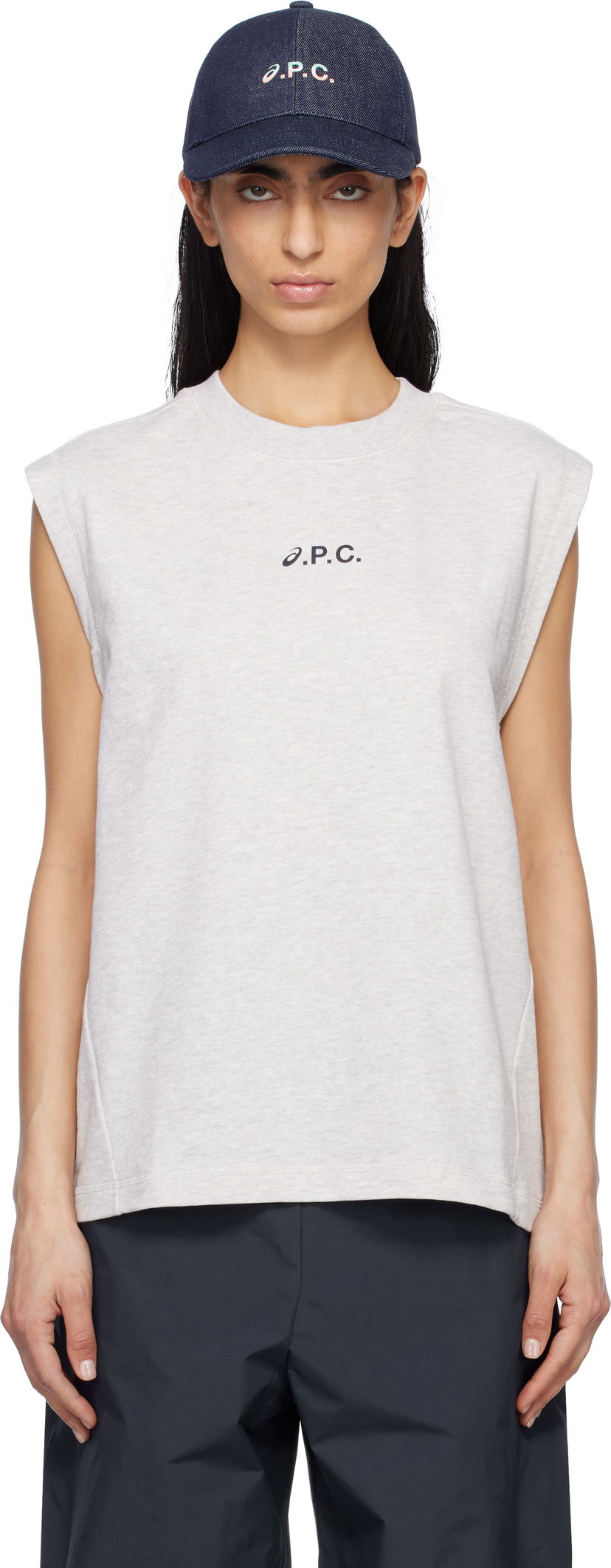 Tankkitoppi A.P.C. A.P.C. ASICS Edition Sky Sleeveless Tank Top Tummansininen | COGWV-M26455
