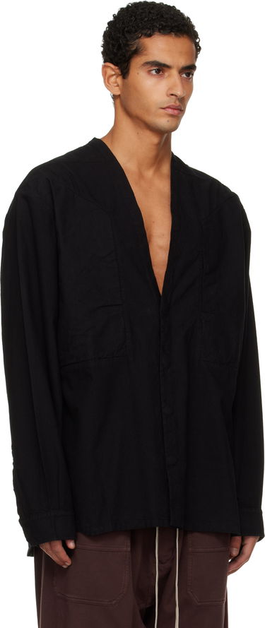 Paita Rick Owens Concordians Larry Jumbo Fogpocket Shirt Musta | DU02E7298 CL, 1