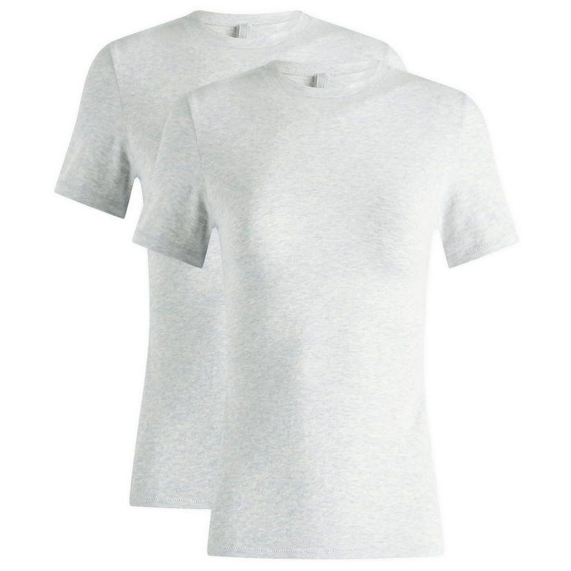 T-paita SKIMS 2 Pack Cotton Jersey T-Shirts, Size Large Harmaa | SS-STT-7240W-LHG