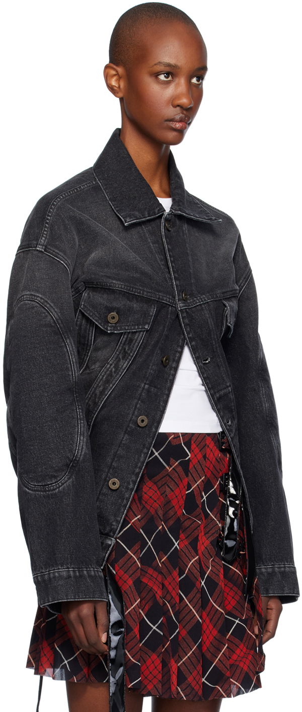 Takki Jean Paul Gaultier Gaultier Lacing Denim Jacket Musta | 24/31-F-VE070LP-D016-06, 1