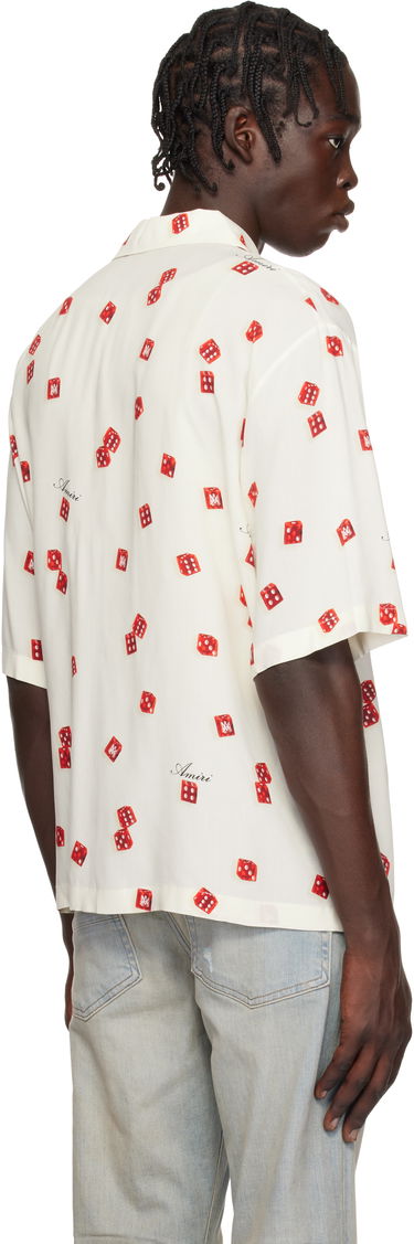Paita AMIRI Dice Print Bowling Shirt Valkoinen | AMSTCA1093, 2