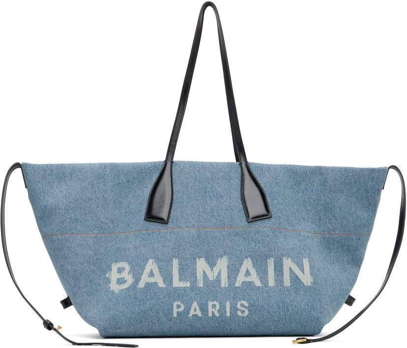 Kangaskassi Balmain Track Denim Tote Sininen | FN1FI015TDDX