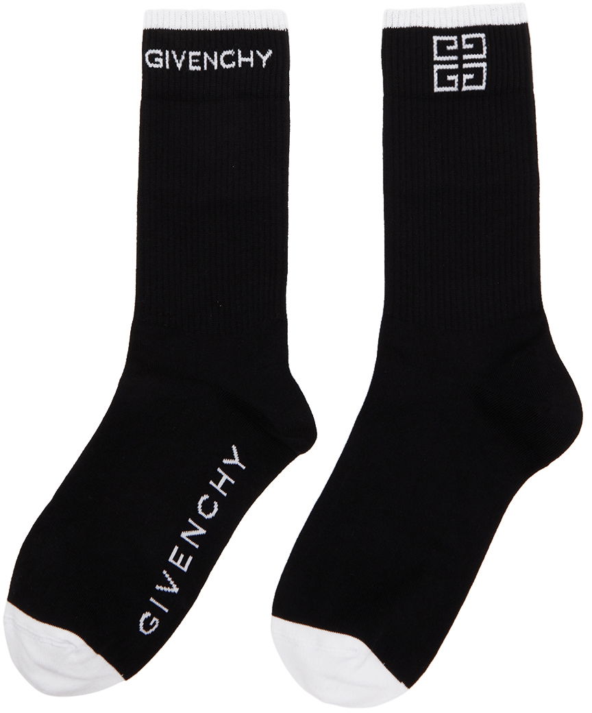 Sukat Givenchy Givenchy 4G Socks Musta | BMB02A4037, 1