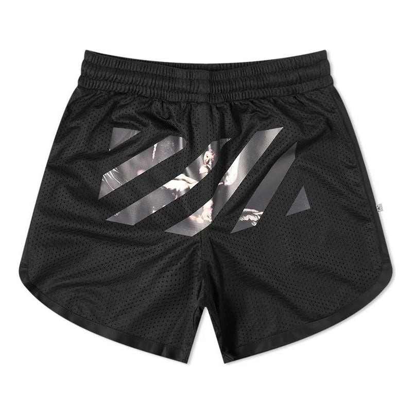 Shortsit Off-White Off-White Caravaggio Arrow Mesh Track Shorts Musta | OMCI005S201010041088