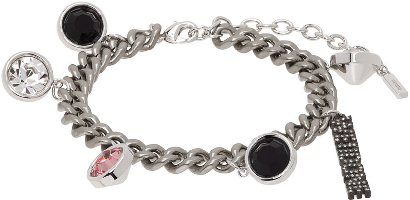 Rannerengas We11done We11done Charm Bracelet with Crystals and Stones Metallinen | WD-AJ2-24-545-U-SV
