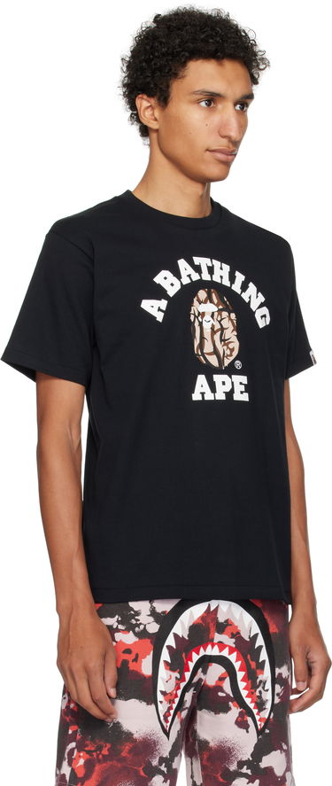T-paita BAPE A Bathing Ape Trial Camo College T-Shirt Musta | 001TEL301033M, 1