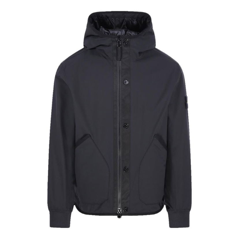 Tuulitakki Stone Island Shell R Hooded Jacket Musta | 791541027-V0029