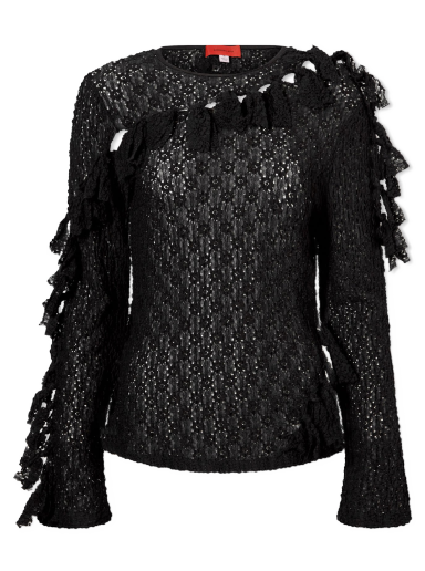 T-paita Eckhaus Latta Long Sleeve Knot Top Musta | 7002-EL-SS23-N