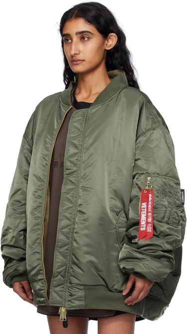 Bomber-takki VETEMENTS Vetements Alpha Industries Edition Cut-Up Reversible Jacket Vihreä | UH76BO450GO, 3