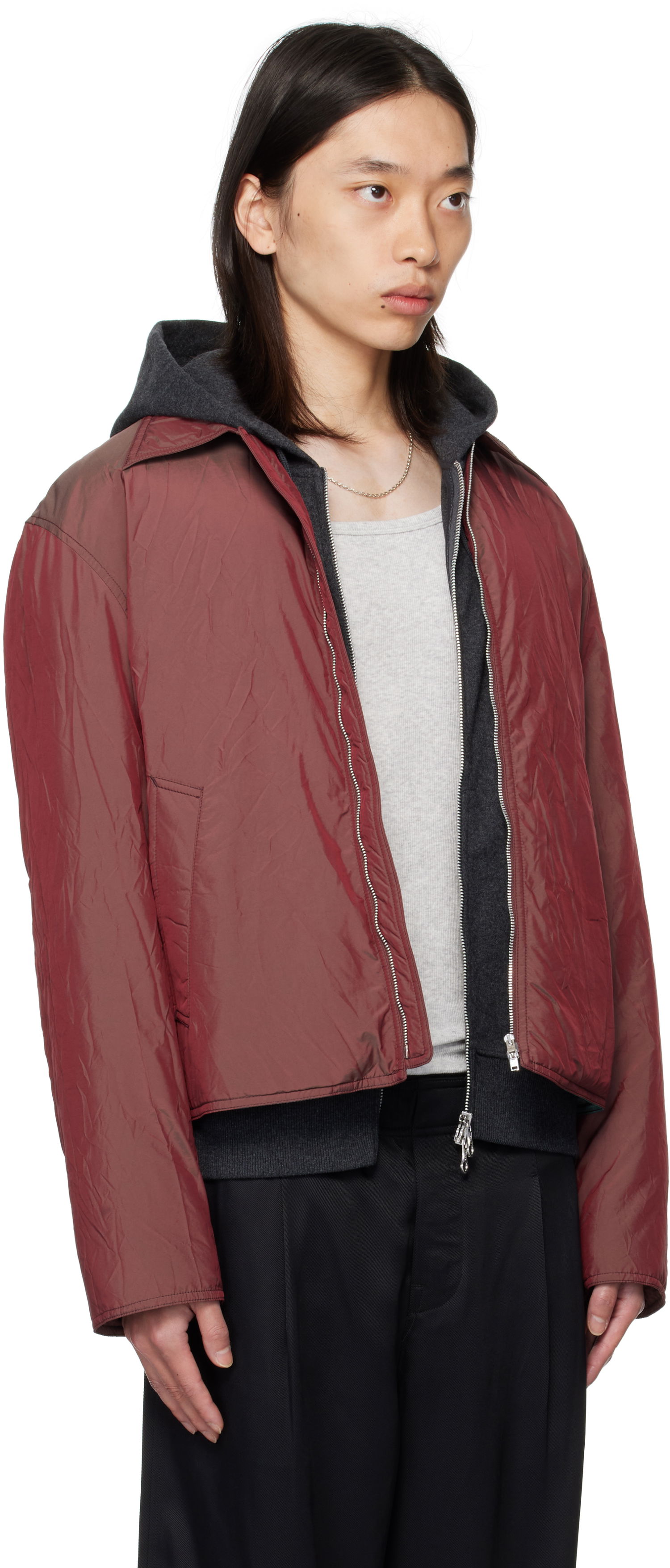 Takki OUR LEGACY Our Legacy Slight Hooded Jacket Burgundia | M4251SS, 1