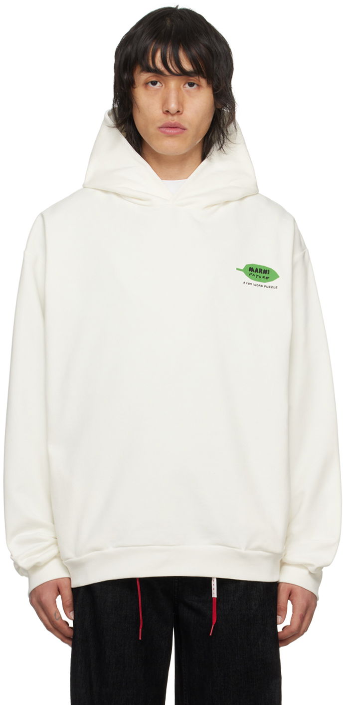Huppari Marni Flower Puzzle Hoodie Valkoinen | FUMU0067PI USCW20