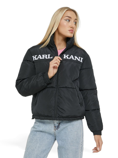 Takki Karl Kani Retro Essential Puffer Jacket Musta | 6176452
