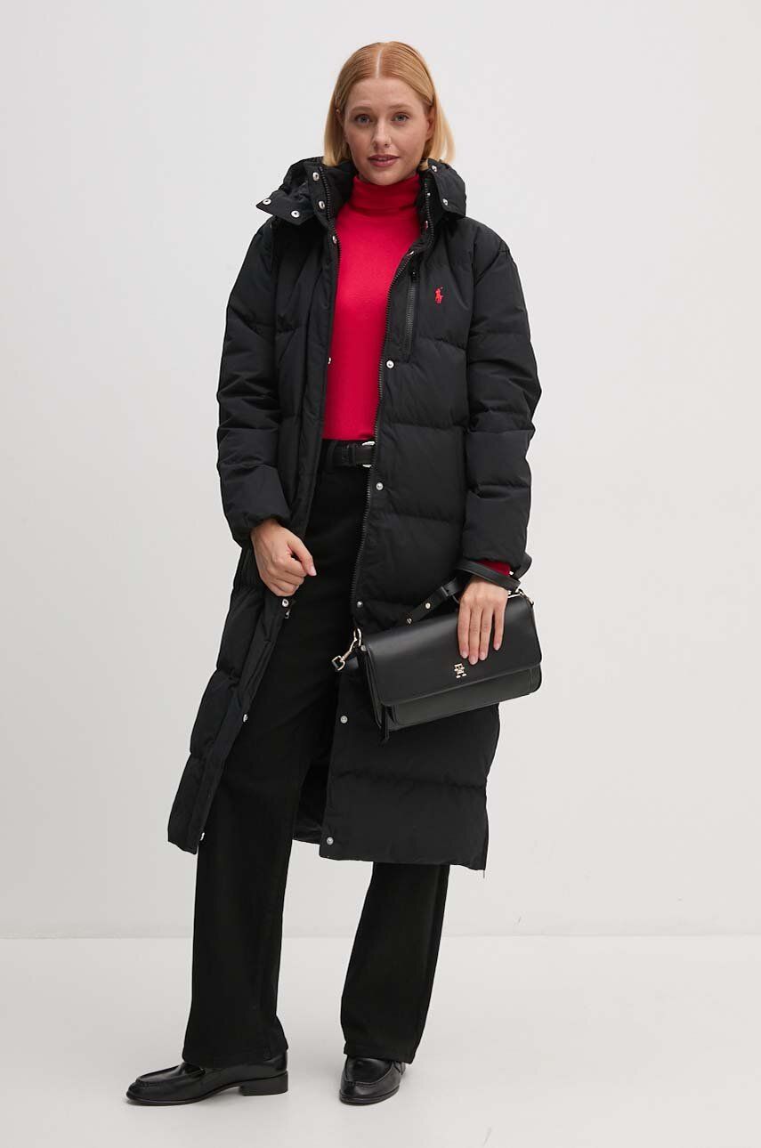 Puffer takki Polo by Ralph Lauren Long Puffer Jacket Musta | 211941005, 1