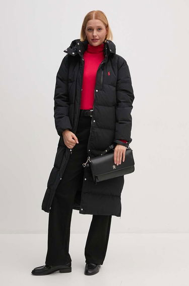Puffer takki Polo by Ralph Lauren Long Puffer Jacket Musta | 211941005, 1
