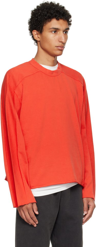 T-paita Entire Studios Heavy Raglan Raw-Edge Long Sleeve T-shirt Oranssi | ES2486CH, 1