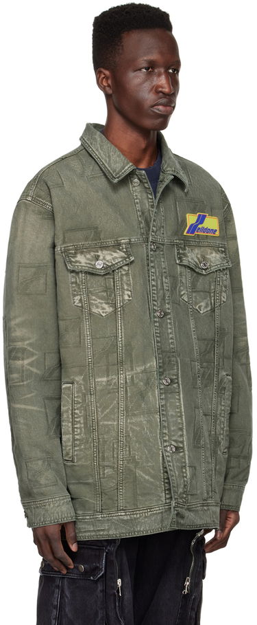 Takki We11done We11done Jacquard Logo Denim Jacket Vihreä | WD-DJ1-22-366-U-KK, 1