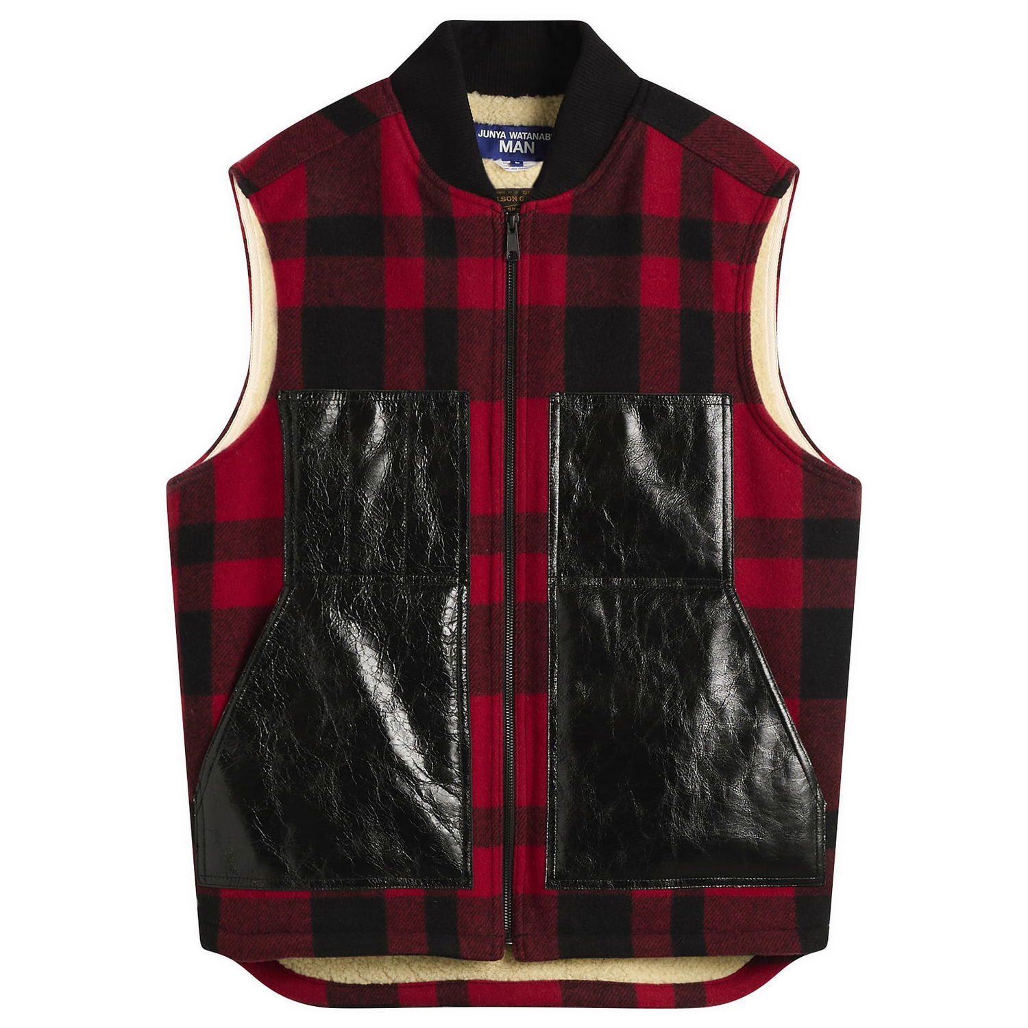 Liivi Junya Watanabe Junya Watanabe MAN x Filson Plaid Wool Vest with Patent Pockets and Sherpa Lining Monivärinen | WP-V001-051-1, 0