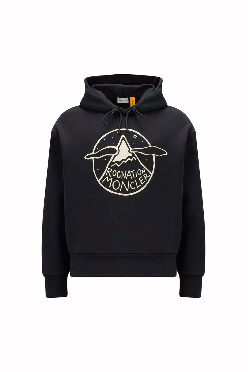 Huppari Moncler Roc Nation by Jay-Z x Logo Motif Hoodie Musta | I209W8G00006809KX999