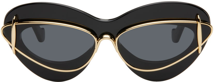 Aurinkolasit Loewe Cat-Eye Double Frame Sunglasses Musta | LW40119I 192337151095