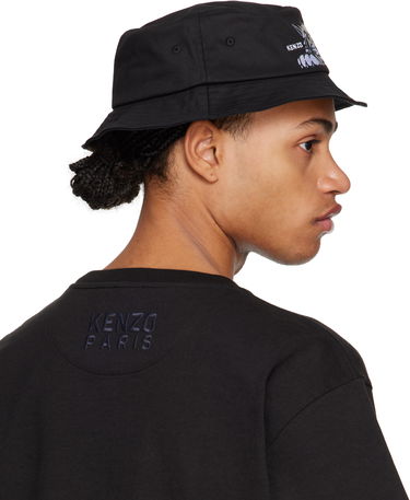 Hattu KENZO Logo Graphic Bucket Hat Musta | FF58AC624F46, 2