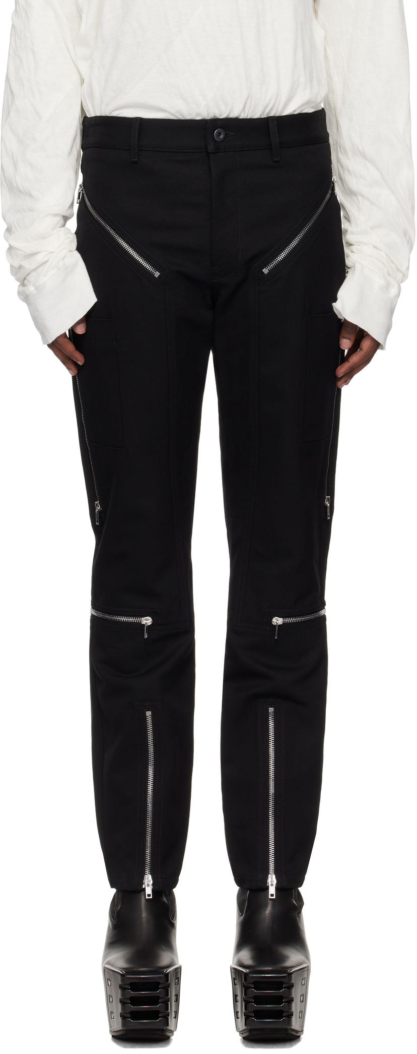 Cargo housut Rick Owens Cargo Pants Utility Musta | RL02D6367 CTE