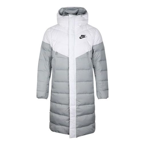 Parka Nike Sportswear Windrunner Down Fill Long Hoodie Down Jacket Harmaa | AA8854-101