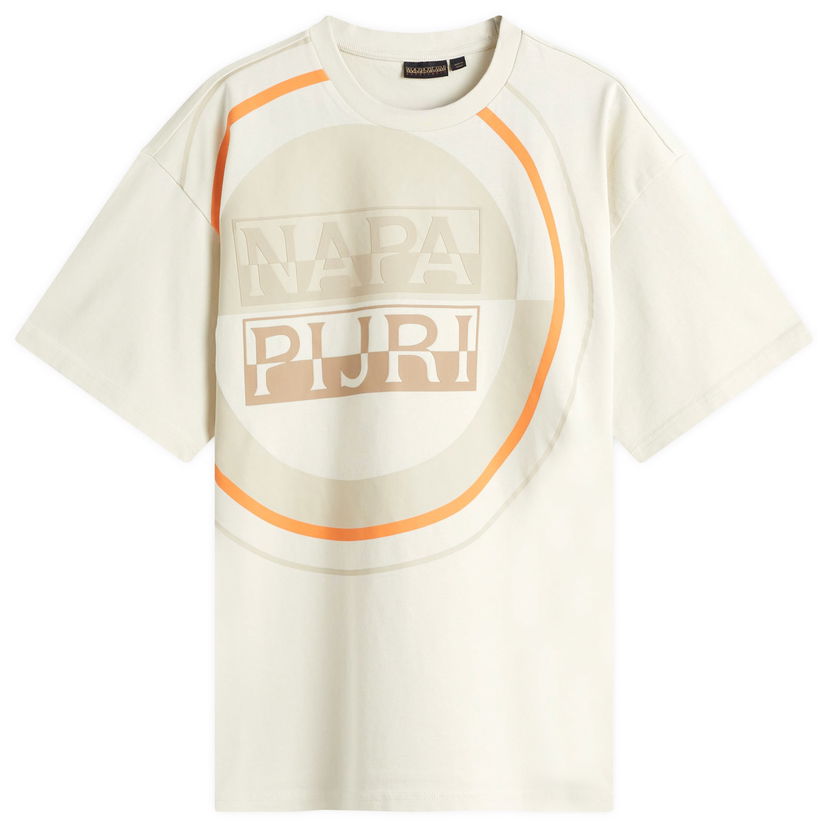 T-paita Napapijri Napapijri Premium Macro Dimension Print T-Shirt, Size Large Beige | NP0A4IEEN1J1