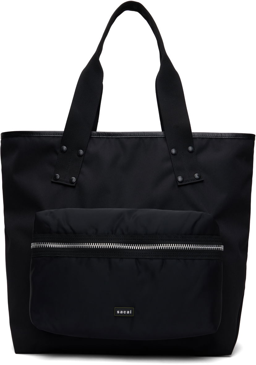 Kangaskassi sacai Sacai Pocket Large Tote Musta | 25-0934S