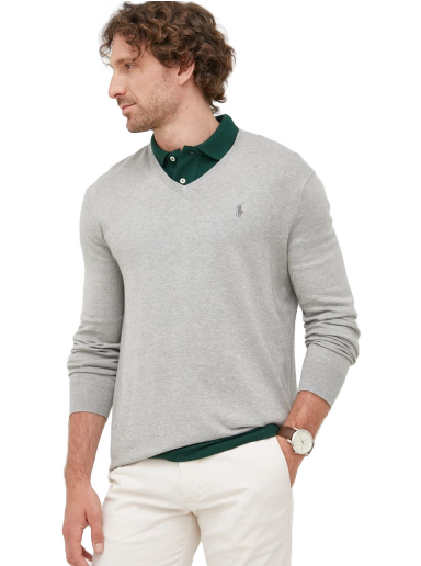 Huppari Polo by Ralph Lauren Classic-Fit V-Neck Pullover Harmaa | 710670789002