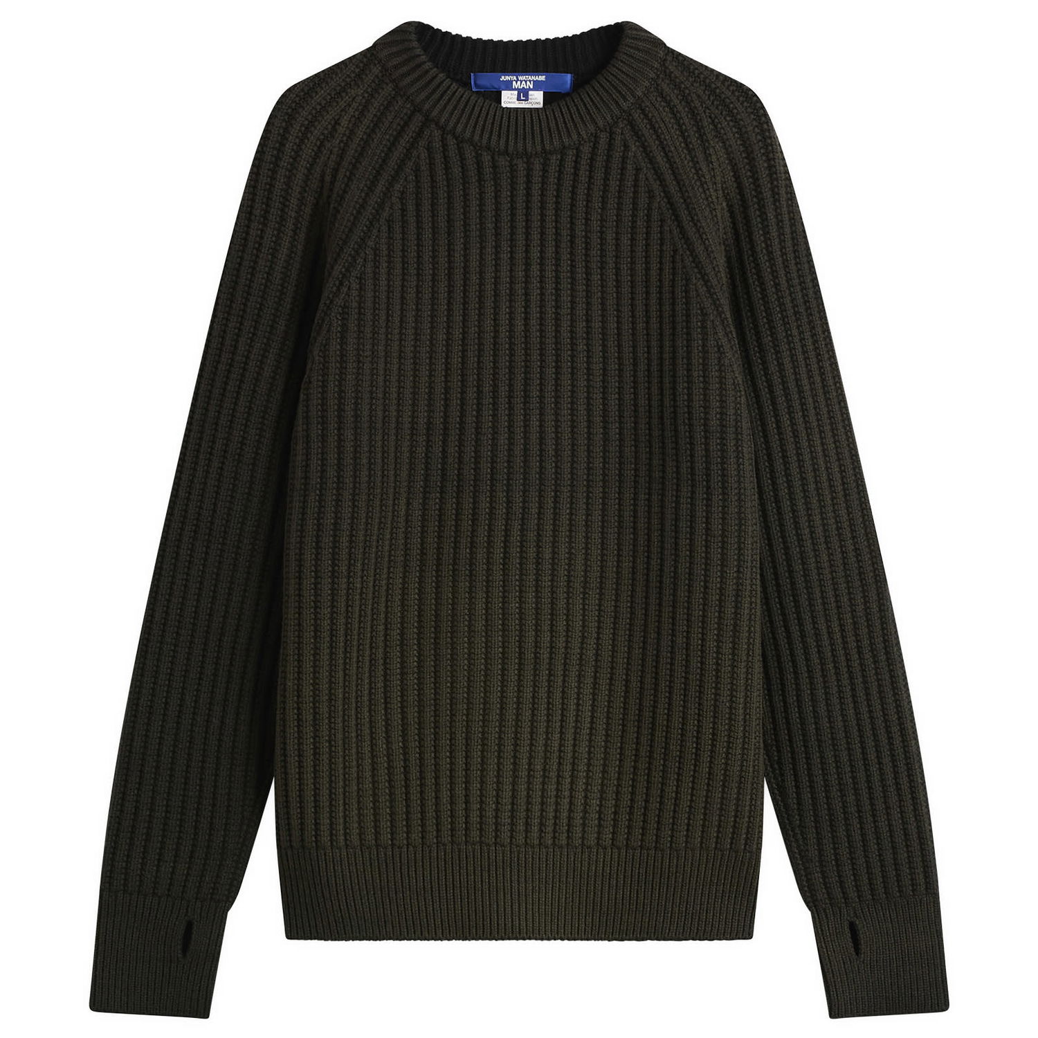Villapaita Junya Watanabe Junya Watanabe MAN Double Sided Ribbed Knit Large Vihreä | WP-N002-051-1, 0