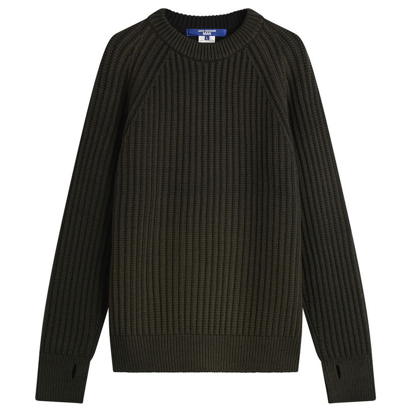 Villapaita Junya Watanabe Junya Watanabe MAN Double Sided Ribbed Knit Large Vihreä | WP-N002-051-1