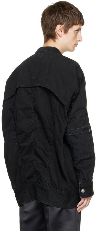 Takki We11done We11done Bomber Denim Jacket Musta | WD-DJ3-21-331-U-BK, 2