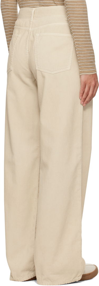 Housut The Row The Row Eglitta Wide-Leg Corduroy Trousers Beige | 6525-W3724, 2