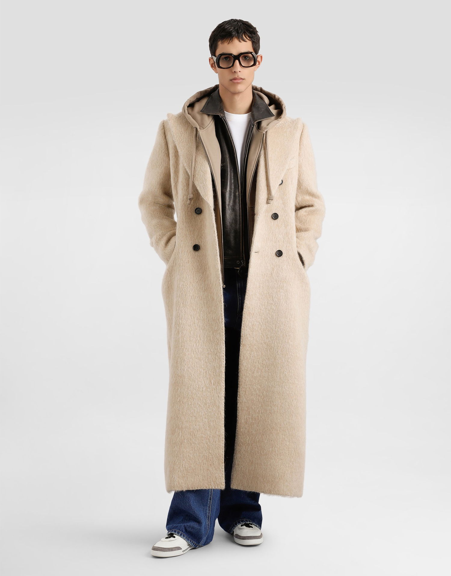 Takit Dolce & Gabbana Dolce & Gabbana Double-Breasted Long Coat Beige | G050KTFUZECS8230, 1