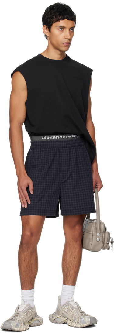 Shortsit Alexander Wang Alexander Wang Graphic Shorts Tummansininen | 6WC3254099, 3