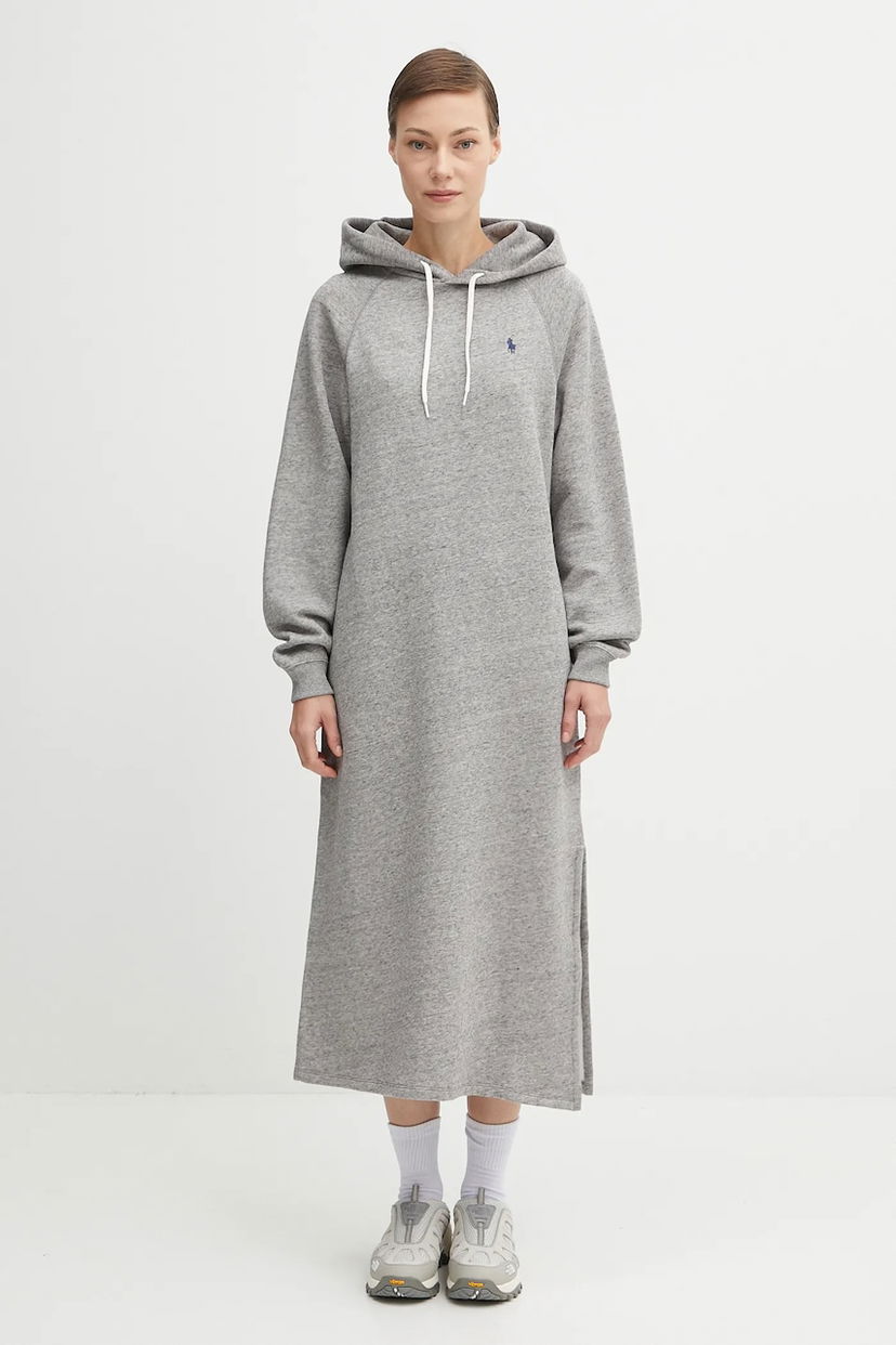 Mekko Polo by Ralph Lauren Polo Ralph Lauren Midi Hoodie Dress Harmaa | 211972699