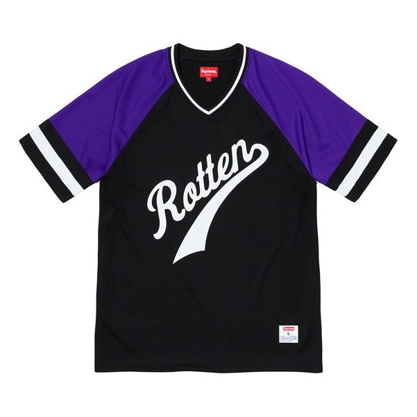 Jersey Supreme Baseball Top with Printed Logo Musta | SUP-FW19-279