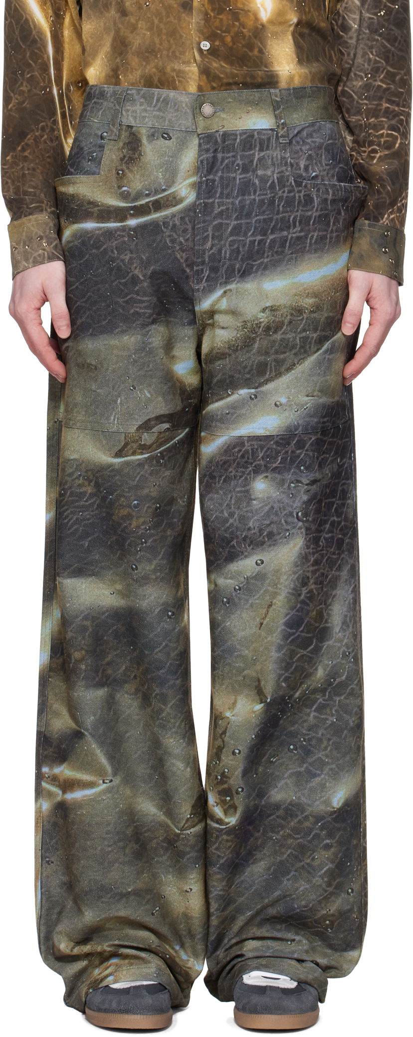 Jeans Serapis Serapis Golden Hour Printed Jeans Ruskea | SS25_DE_1W