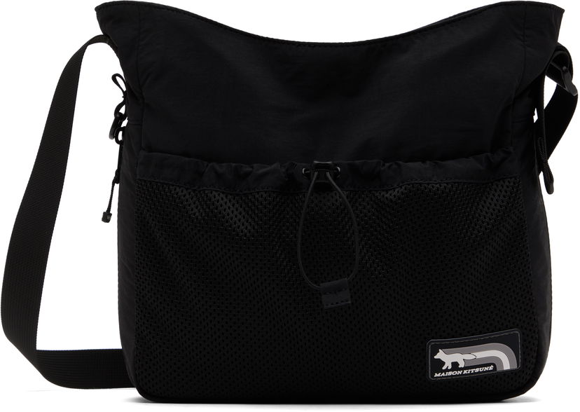 Olkalaukku MAISON KITSUNÉ Maison Kitsuné Flash Fox Messenger Bag Musta | NM05172WQ4034