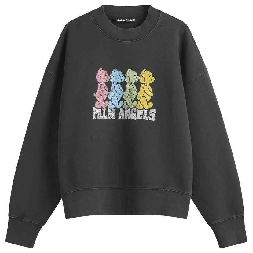 Villapaita Palm Angels Palm Angels Crossroad Bears Crew Sweat, Size Large Musta | PMBA026S25FLE0041084