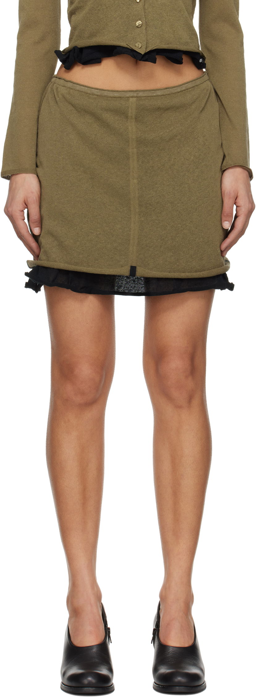 Hame Eckhaus Latta Eckhaus Latta Veil Miniskirt Vihreä | 8030-EL-PS25-B -