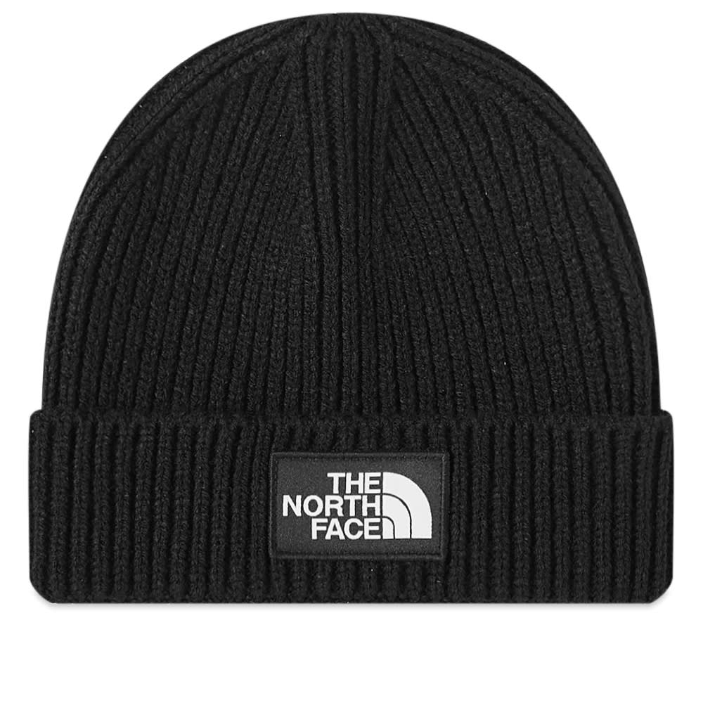 Pipo The North Face Logo Box Cuffed Beanie Musta | NF0A3FJXJK3, 0