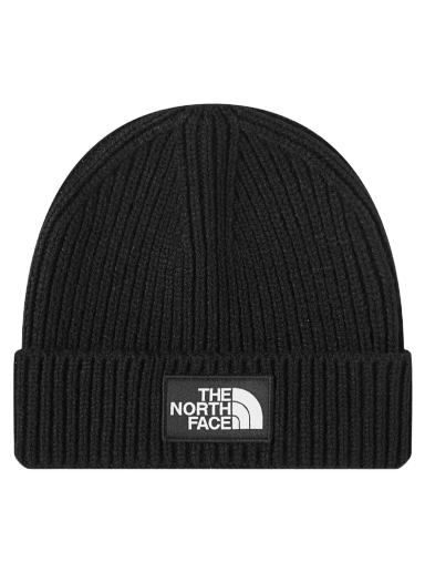 Pipo The North Face Logo Box Cuffed Beanie Musta | NF0A3FJXJK3