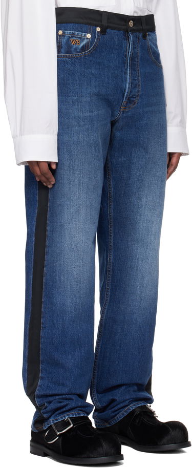 Jeans Wales Bonner Wales Bonner Echo Panelled Jeans Sininen | US25DE02-DE01-599-S, 4