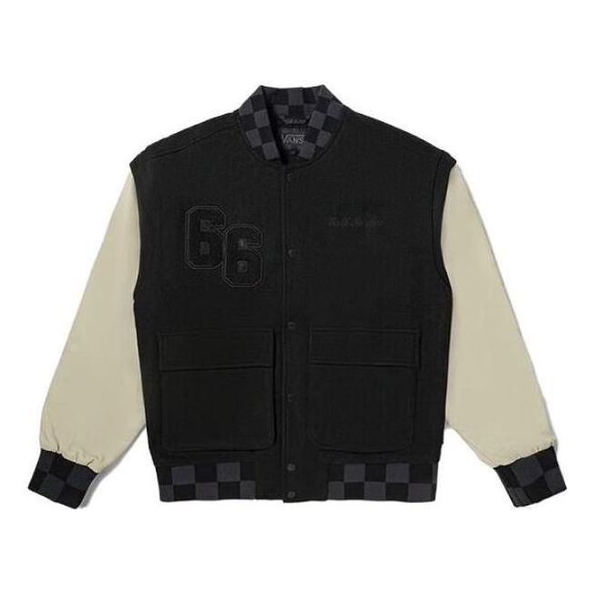 Bomber-takki Vans Logo Baseball Jacket Musta | VN000928BLK