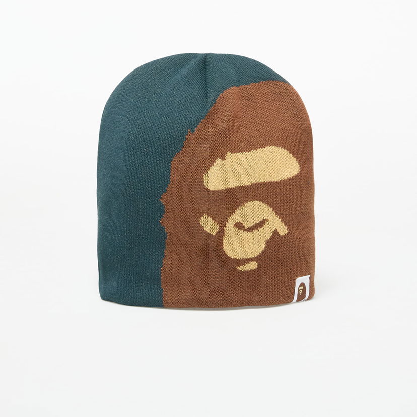 Pipo BAPE A BATHING APE Ape Head Knit Beanie Ruskea | 001HTL301005MGRN