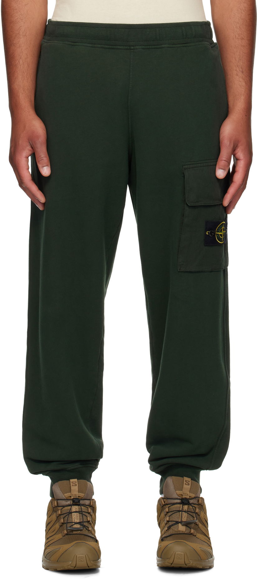 Verryttelyhousut Stone Island Stone Island Brushed Organic Cotton Fleece Sweatpants Vihreä | K2S15 6200003 S0A20