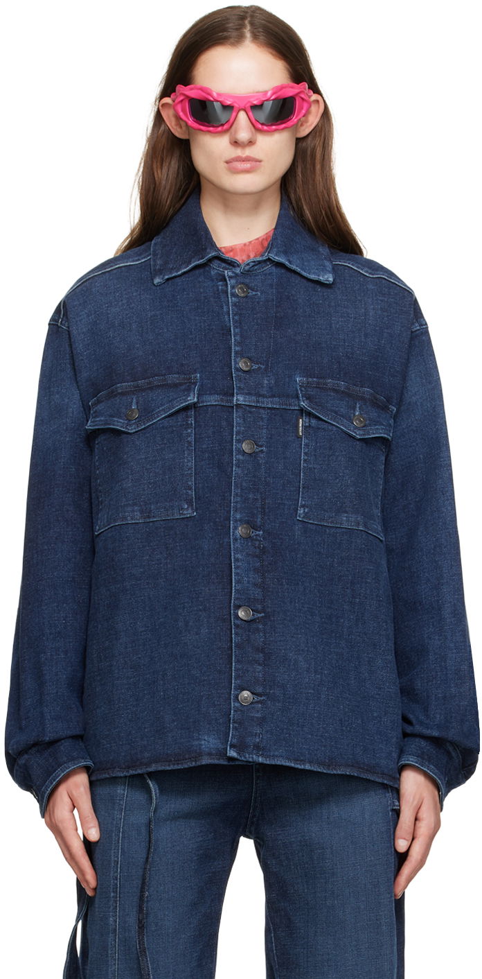 Paita Ottolinger Ottolinger Buttoned Denim Shirt Sininen | 1700409