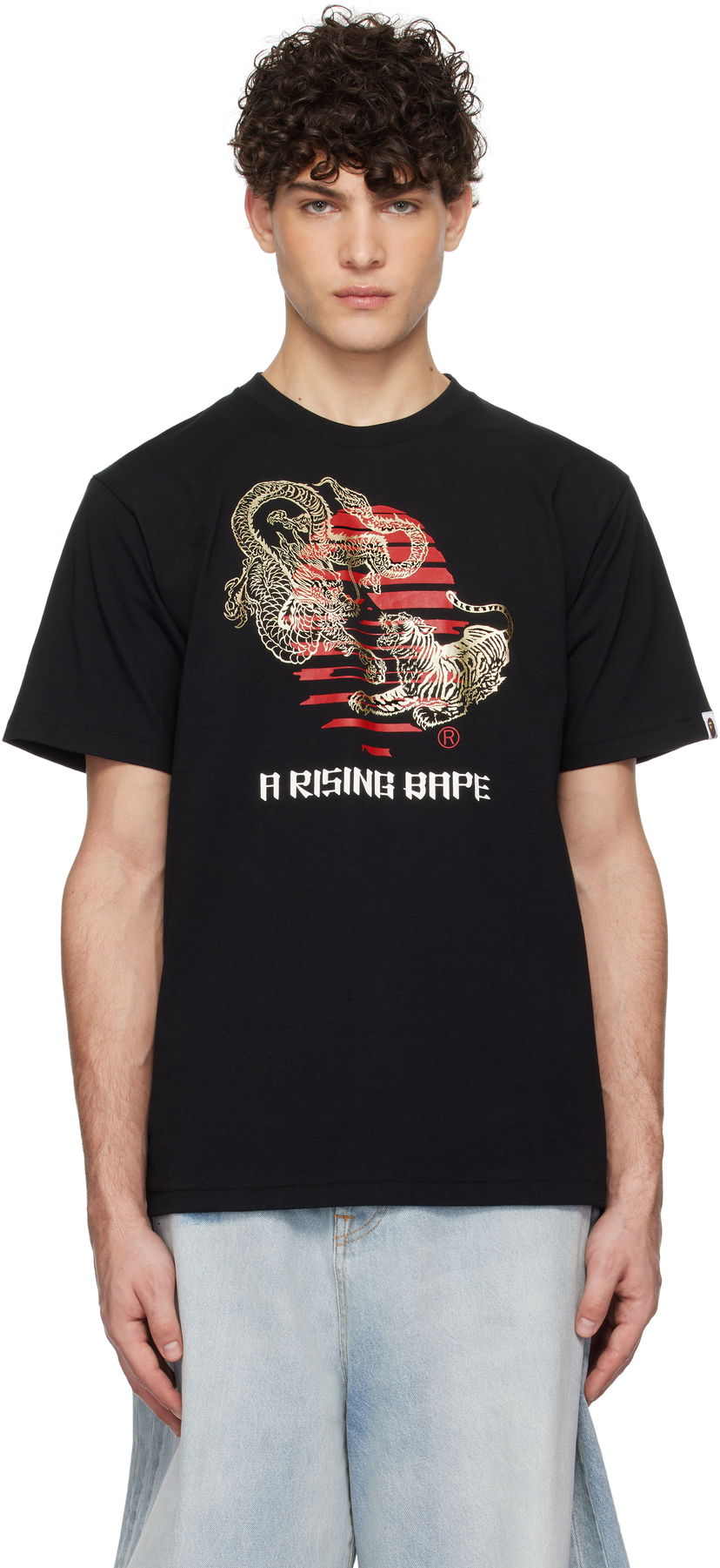 T-paita BAPE Tiger & Dragon Graphic T-Shirt Musta | 001TEK701009L