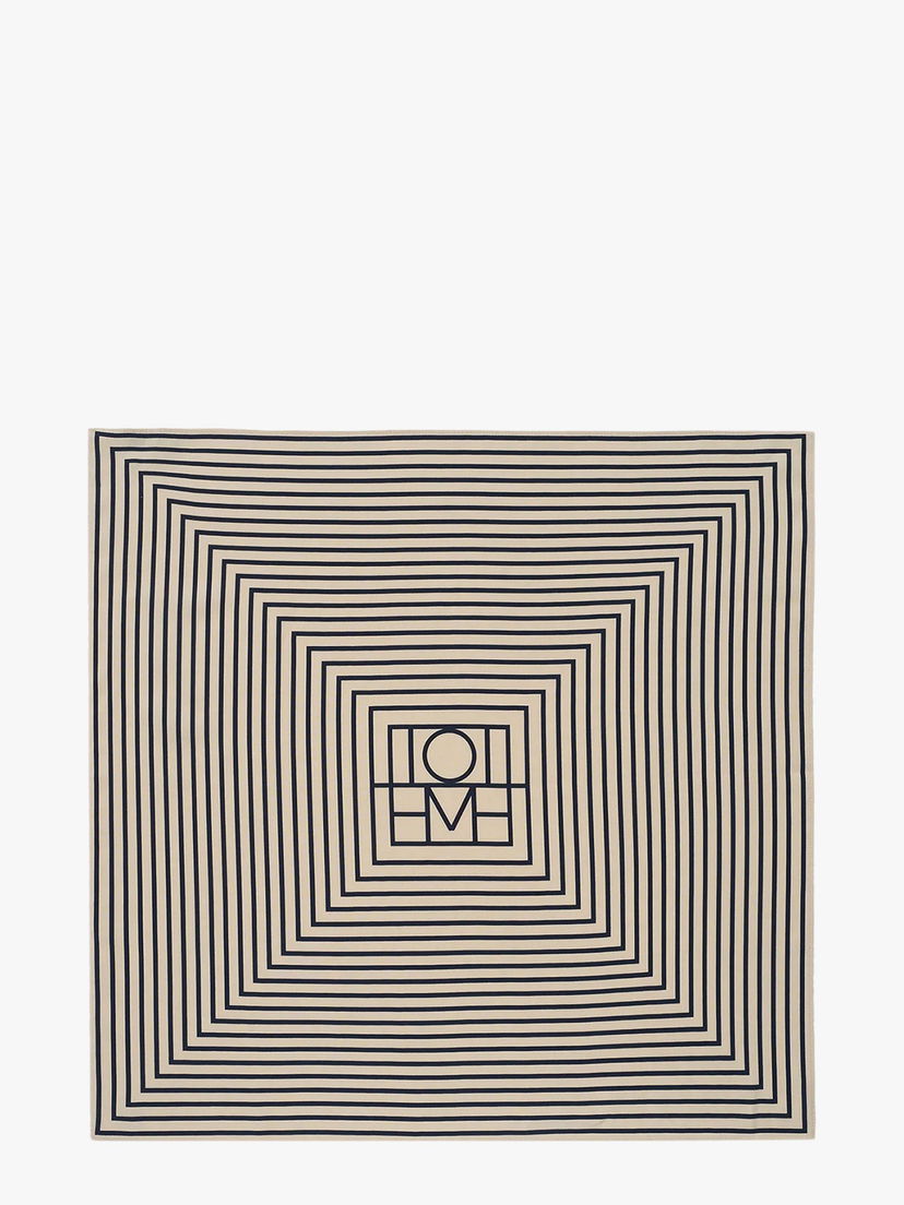 Huivi TOTEME Geometric Print Foulard Scarf Beige | 211852800950